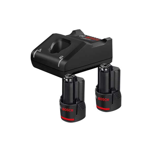 BOSCH Akku Starter-Set: 2 x GBA 12 Volt, 3.0 Ah und GAL 12V-40 BOSCH Akku Starter-Set: 2 x GBA 12 Volt, 3.0 Ah und GAL 12V-40