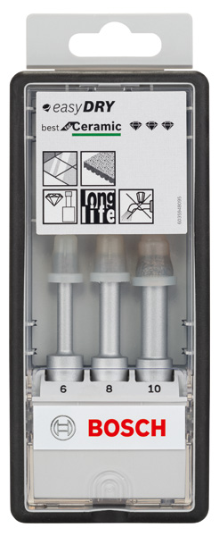 BOSCH PRO Ceramic dry Bohrer-Set, 6 x 33, 8 x 33, 10 x 33 mm, 3-tlg. BOSCH PRO Ceramic dry Bohrer-Set, 6 x 33, 8 x 33, 10 x 33 mm, 3-tlg.