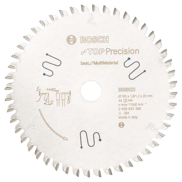 BOSCH Kreissägeblatt Top Precision Best for Multi Material BOSCH Kreissägeblatt Top Precision Best for Multi Material