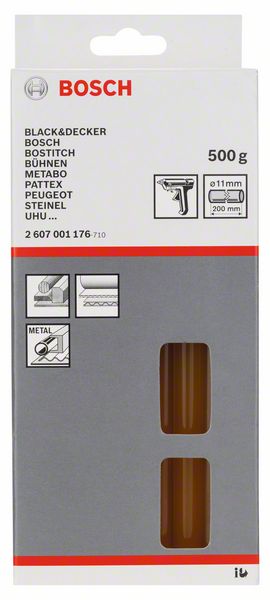 BOSCH Schmelzkleber, 11 x 200 mm, 500 g, gelb