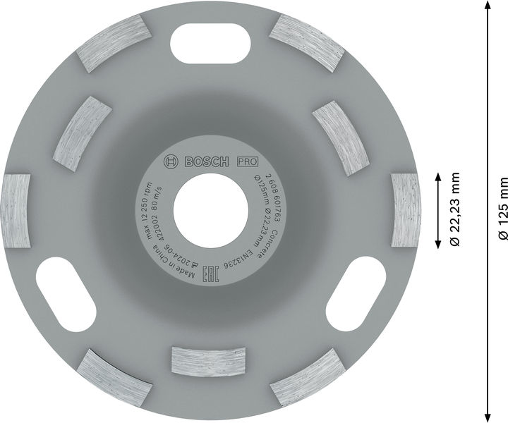 BOSCH Diamanttopfscheibe Expert for Concrete Hohe Geschwindigkeit BOSCH Diamanttopfscheibe Expert for Concrete Hohe Geschwindigkeit