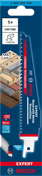 BOSCH EXPERT Wood with Metal Demolition S967XHM Säbelsägeblatt, 1 Stück BOSCH EXPERT Wood with Metal Demolition S967XHM Säbelsägeblatt, 1 Stück