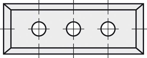 HW-Wendeplatte, Maße: 50 x 12 x 1,7 mm, KCR08, 3-Loch