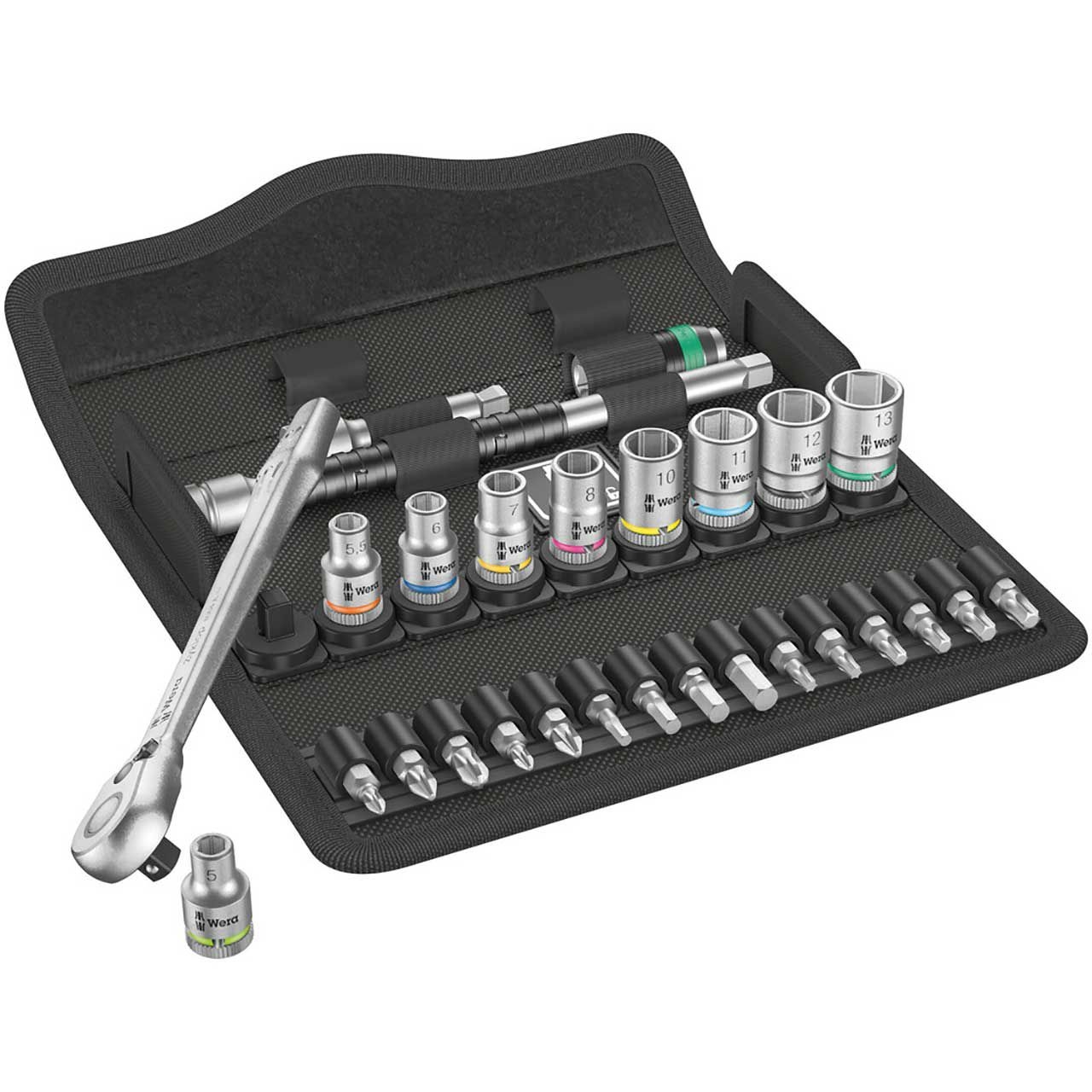 WERA 8100 SA 8 Zyklop Metal-Knarrensatz, 1/4"-Antrieb, metrisch, 28-teilig WERA 8100 SA 8 Zyklop Metal-Knarrensatz, 1/4"-Antrieb, metrisch, 28-teilig