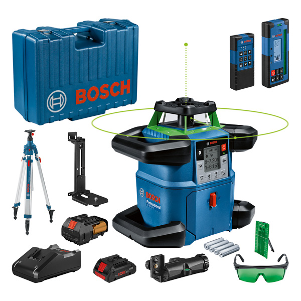 BOSCH Rotationslaser GRL 650 CHVG mit Baustativ BT 300 HD