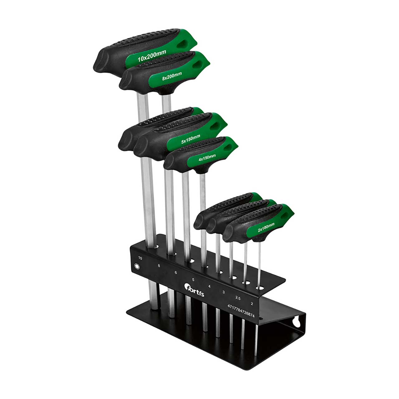 FORTIS T-Griff-Schraubendreher-Satz 7-tlg. Innensechskant 2-10mm