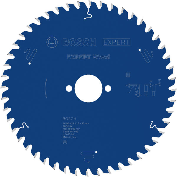 BOSCH Kreissägeblatt Expert for Wood, 190 x 30 x 2,6 mm, 48Z BOSCH Kreissägeblatt Expert for Wood, 190 x 30 x 2,6 mm, 48Z