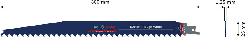 BOSCH EXPERT ‘Tough Wood’ S 1242 KHM Säbelsägeblatt, 1 Stück BOSCH EXPERT ‘Tough Wood’ S 1242 KHM Säbelsägeblatt, 1 Stück