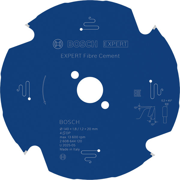 BOSCH Kreissägeblatt Expert for Fibre Cement, 140 x 20 x 1,8 mm, 4Z BOSCH Kreissägeblatt Expert for Fibre Cement, 140 x 20 x 1,8 mm, 4Z