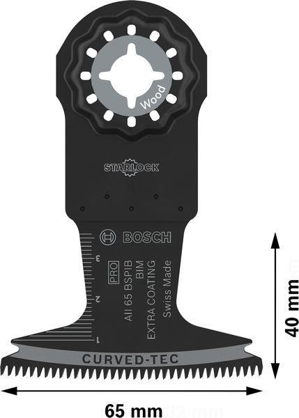 BOSCH PRO AII 65 BSPIB Blatt für Multifunktionswerkzeuge, 65 x 40 mm BOSCH PRO AII 65 BSPIB Blatt für Multifunktionswerkzeuge, 65 x 40 mm