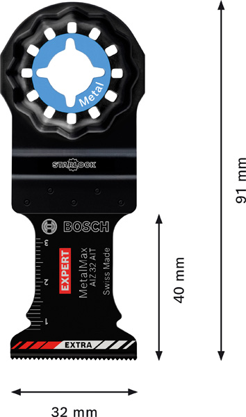 BOSCH EXPERT MetalMax AIZ 32 AIT Blatt für Multifunktionswerkzeuge, 40 x 32 mm, 5 Stück BOSCH EXPERT MetalMax AIZ 32 AIT Blatt für Multifunktionswerkzeuge, 40 x 32 mm, 5 Stück
