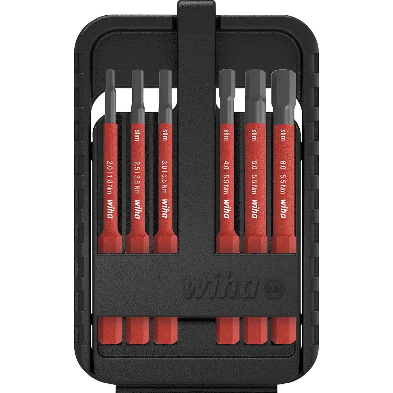 WIHA Bit Set slimBit electric Sechskant 7-tlg. inkl. slimBit-Box