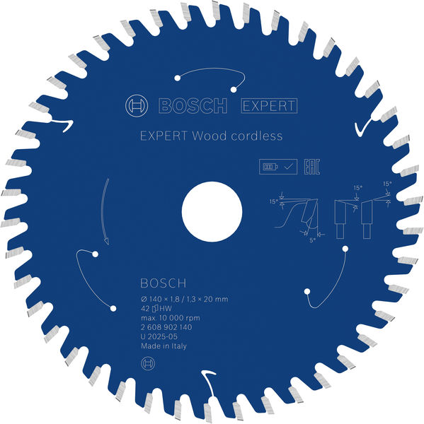 BOSCH EXPERT Wood Kreissägeblatt, 140x1,8x20 mm, Z42 mit Reduzierring BOSCH EXPERT Wood Kreissägeblatt, 140x1,8x20 mm, Z42 mit Reduzierring
