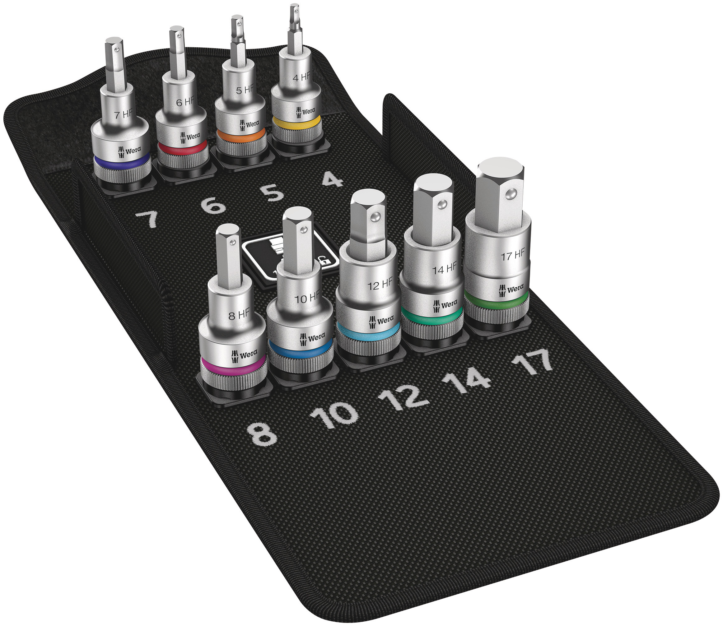 WERA 8740 C HF 1 Zyklop Bitnuss-Satz Innensechskant, mit Haltefunktion