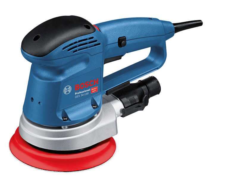 BOSCH Exzenterschleifer GEX 34-150, Schleifteller, 1 x Pap.staub-btl., 1 x Absaugad. BOSCH Exzenterschleifer GEX 34-150, Schleifteller, 1 x Pap.staub-btl., 1 x Absaugad.