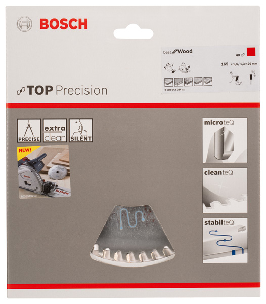 BOSCH Kreissägeblatt Top Precision Best for Wood