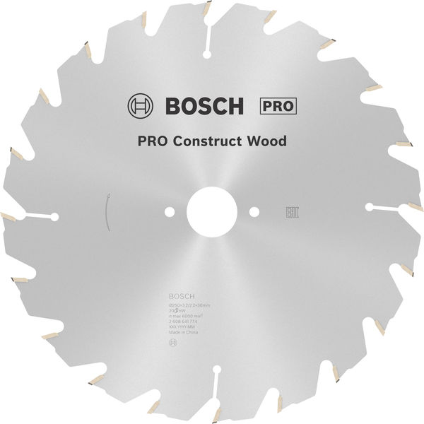 BOSCH Kreissägeblatt Construct Wood, 250 x 30 x 3,2 mm, Z 20 BOSCH Kreissägeblatt Construct Wood, 250 x 30 x 3,2 mm, Z 20