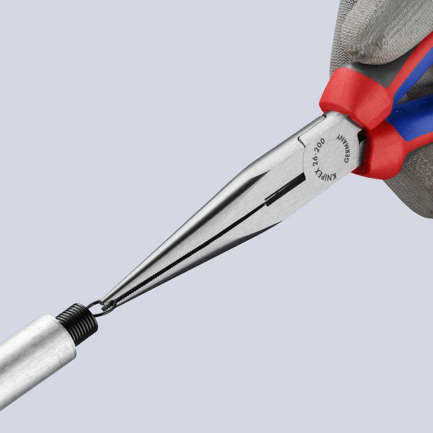 KNIPEX Flachrundzange mit Schneide (Storchschnabelzange) schwarz atramentiert 200 mm KNIPEX Flachrundzange mit Schneide (Storchschnabelzange) schwarz atramentiert 200 mm