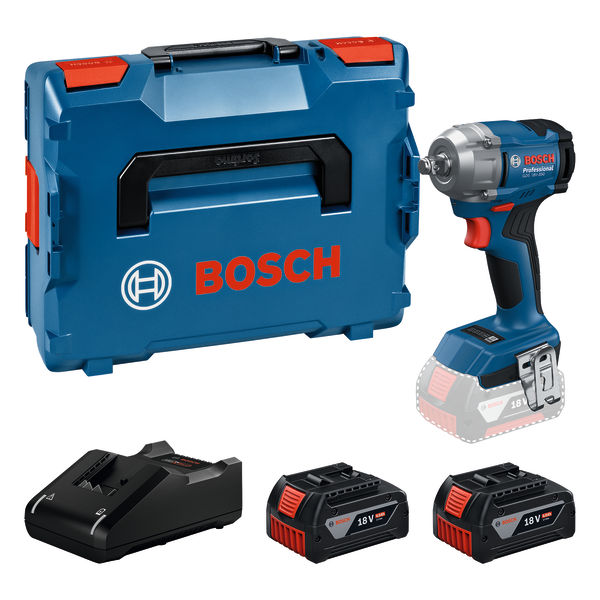 BOSCH GDS 18V-350 inkl. 2x Akku 18V 4.0Ah und Schnellladegerät GAL 18V-40