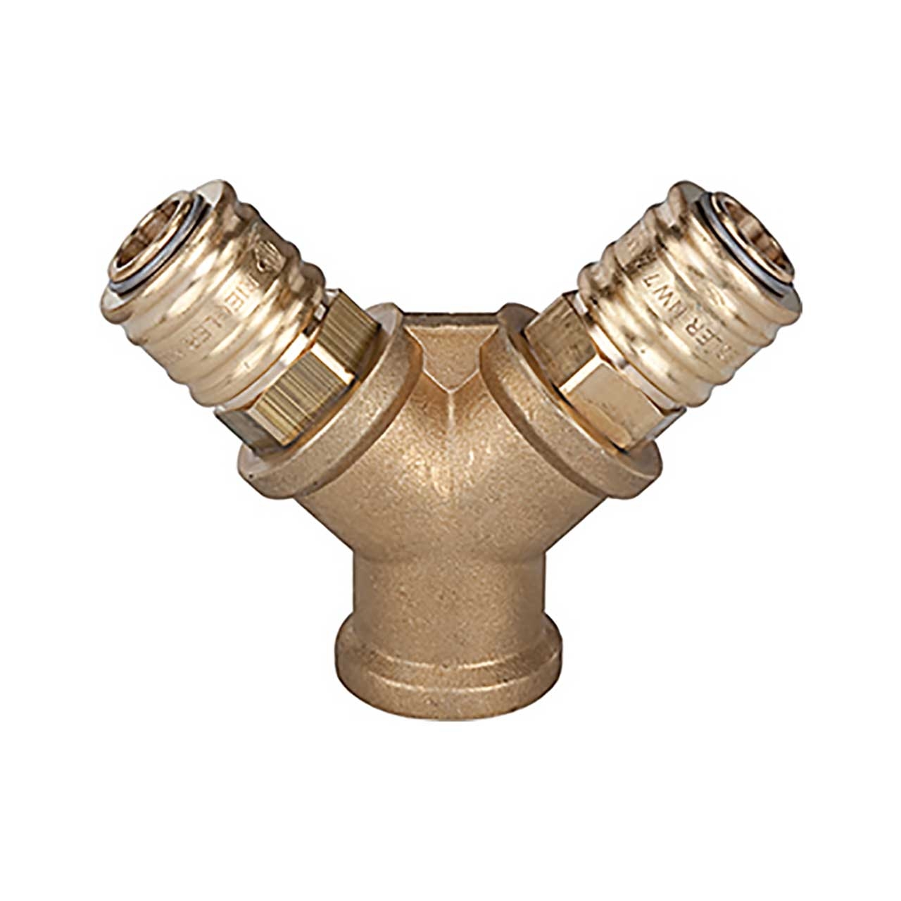 RIEGLER Doppelverteiler mit 2 Kupplungen IG 1/2" NW 7,2 Messing RIEGLER Doppelverteiler mit 2 Kupplungen IG 1/2" NW 7,2 Messing