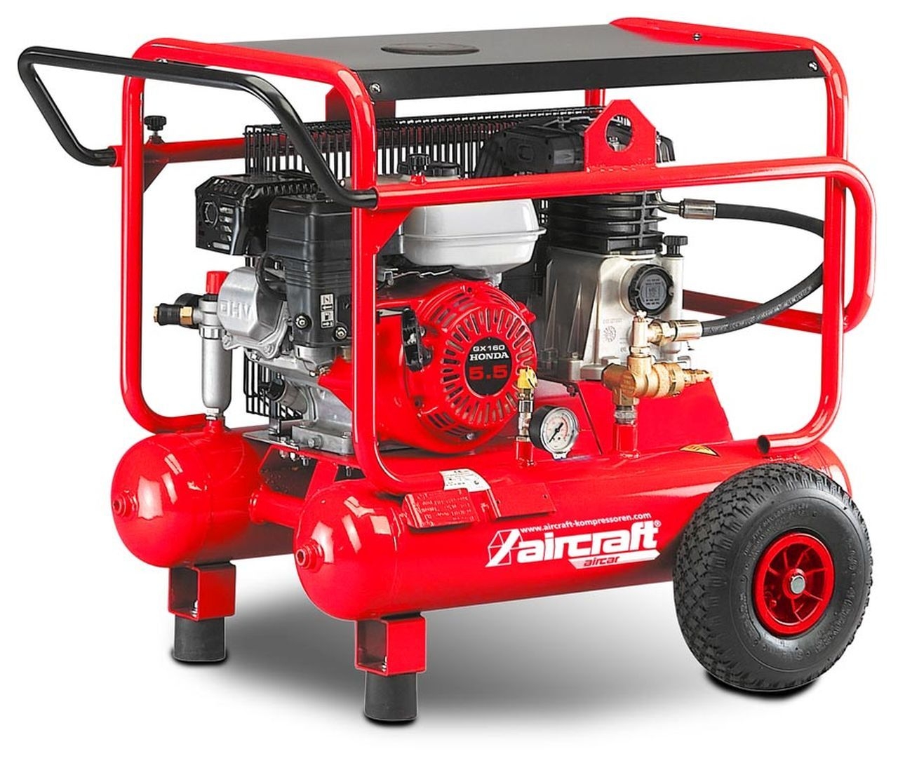 AIRCRAFT Mobiler Kolbenkompressor mit Benzinmotor AIRCAR-BAU 500/20 B PRO
