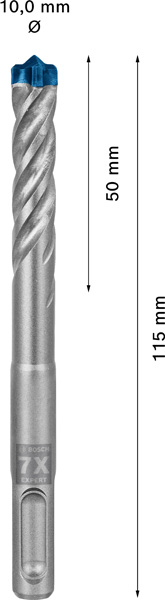 BOSCH EXPERT SDS plus-7X Hammerbohrer, 10x50x115mm BOSCH EXPERT SDS plus-7X Hammerbohrer, 10x50x115mm