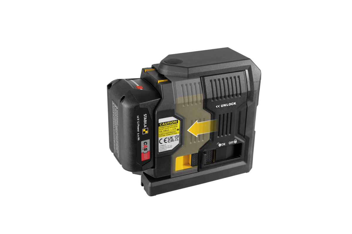 STABILA Kreuzlinien-Lot-Laser LAX 500 G, 12-V-System, 7-teiliges Set, mit Akku und Ladegerät (EU)