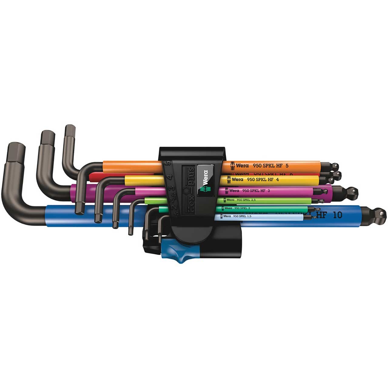 WERA Winkelschlüsselsatz 950/9 Hex-Plus Multicolour HF 1