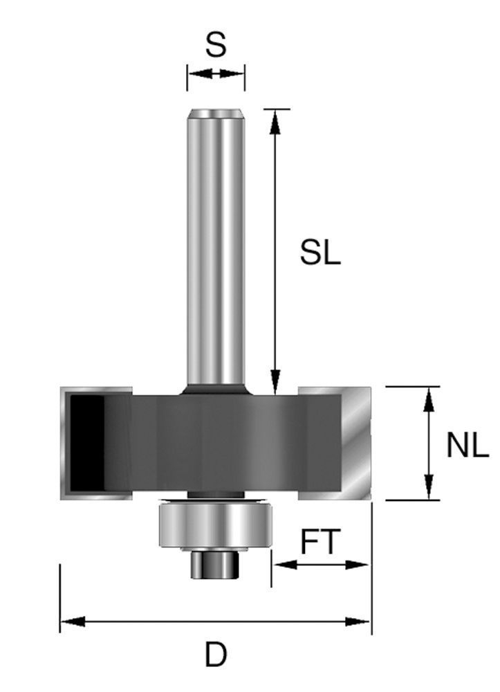 Brück HW-Falzfräser D34,9, NL12,7