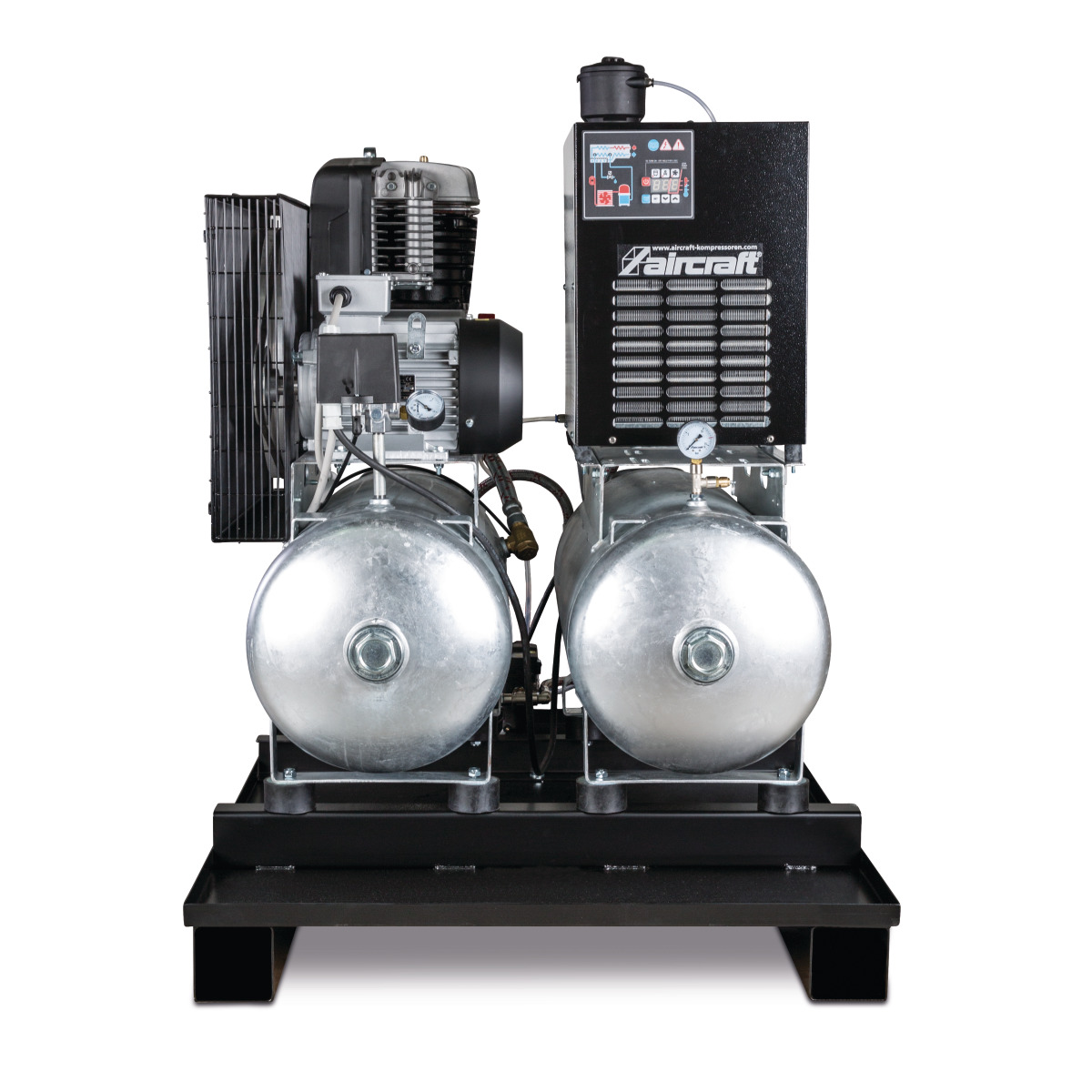 AIRCRAFT Stationärer Kolbenkompressor AIRPROFI DUO 703/2x75/13 KK