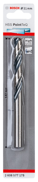 BOSCH Metallspiralbohrer HSS PointTeQ, DIN 338, 11,0 mm, 1er-Pack BOSCH Metallspiralbohrer HSS PointTeQ, DIN 338, 11,0 mm, 1er-Pack