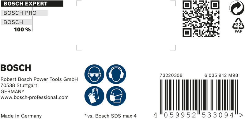 BOSCH SDS max-8X 22x600x720mm EXPERT