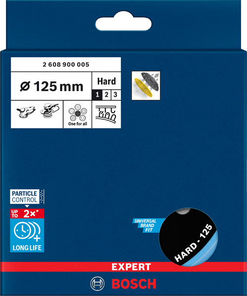 BOSCH EXPERT Universal-Multi-Loch-Schleifteller, 125 mm, hart BOSCH EXPERT Universal-Multi-Loch-Schleifteller, 125 mm, hart