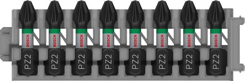 BOSCH PRO Pozidriv Impact Bit, PZ2, 25 mm, 8-tlg. BOSCH PRO Pozidriv Impact Bit, PZ2, 25 mm, 8-tlg.