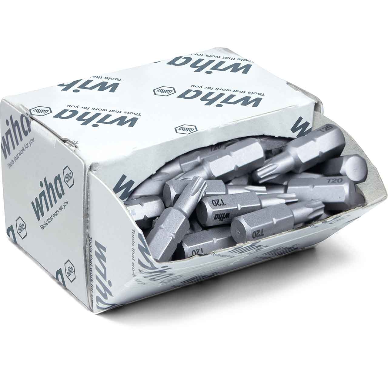 WIHA Bit-Set Standard 25 mm,TORX (T15) 50tlg. 1/4" in Großpackung