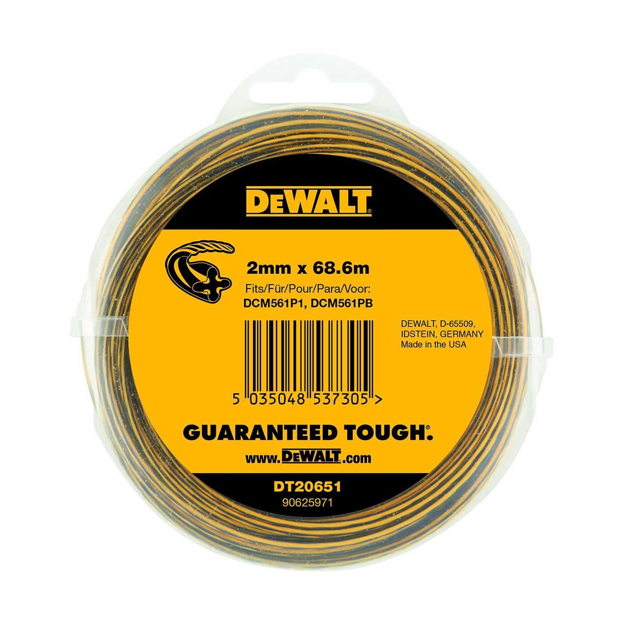 DEWALT Trimmer-Faden 68,6m / 2,0 mm DEWALT Trimmer-Faden 68,6m / 2,0 mm