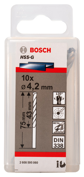 BOSCH Metallbohrer HSS-G, DIN 338 BOSCH Metallbohrer HSS-G, DIN 338
