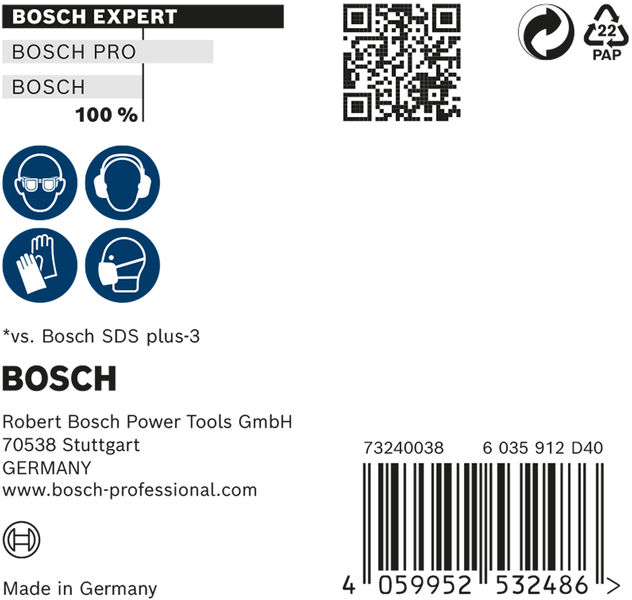 BOSCH EXPERT SDS plus-7X Hammerbohrer, 12 x 200 x 265 mm, 10-tlg.
