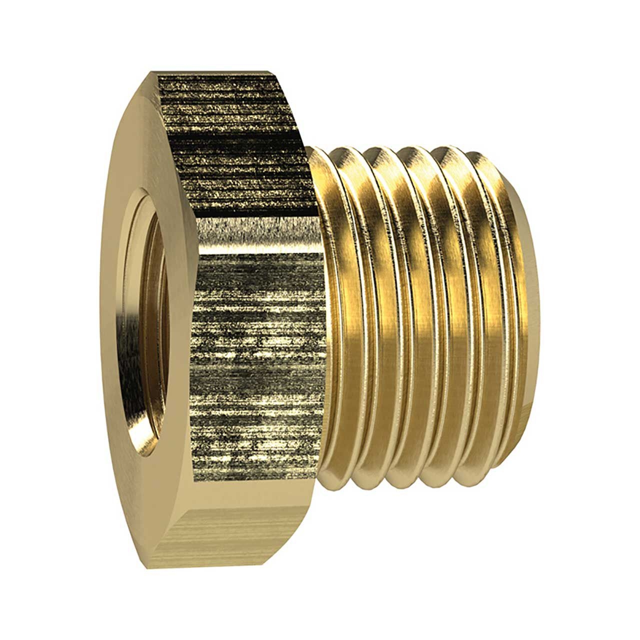 RIEGLER Reduziernippel AG 1/4" IG 1/8" Messing, kurz RIEGLER Reduziernippel AG 1/4" IG 1/8" Messing, kurz