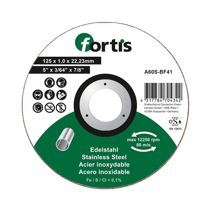 FORTIS Trennscheibe Stahl Ø115x1,0mm FORTIS Trennscheibe Stahl Ø115x1,0mm
