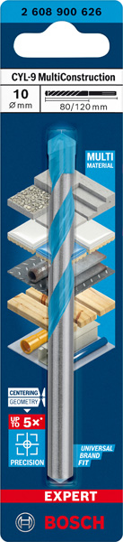 BOSCH EXPERT CYL-9 MultiConstruction Bohrer, 10 x 80 x 120 mm BOSCH EXPERT CYL-9 MultiConstruction Bohrer, 10 x 80 x 120 mm
