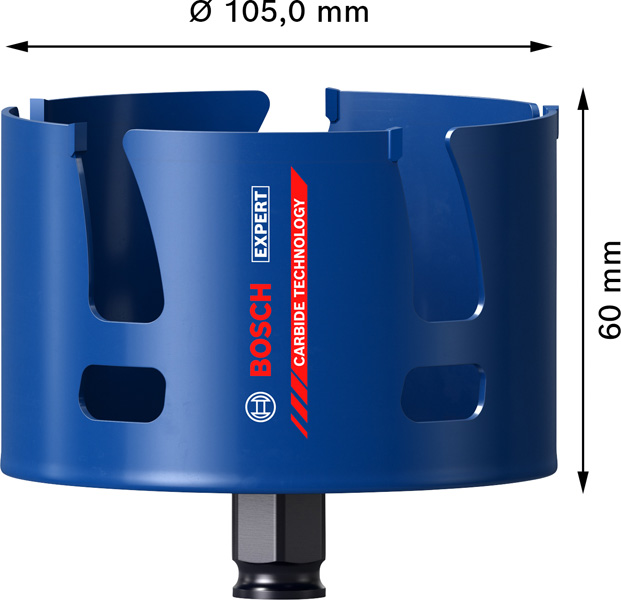 BOSCH EXPERT Construction Material Lochsäge, 105 x 60 mm BOSCH EXPERT Construction Material Lochsäge, 105 x 60 mm