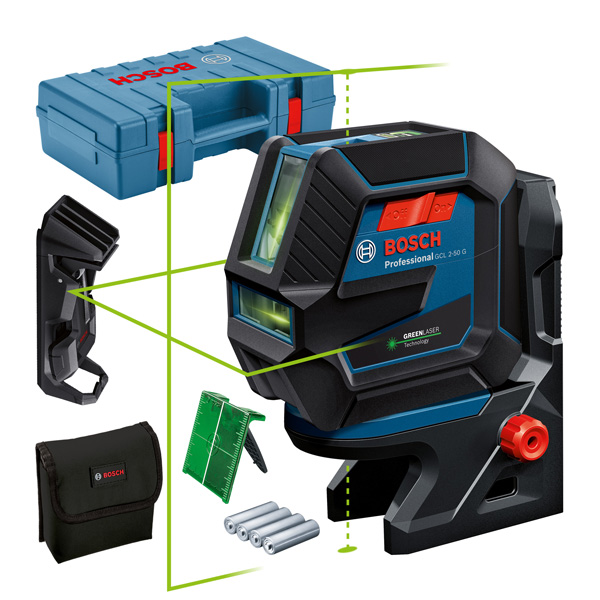 BOSCH Kombilaser GCL 2-50 G mit Deckenklemme und Handwerkerkoffer BOSCH Kombilaser GCL 2-50 G mit Deckenklemme und Handwerkerkoffer