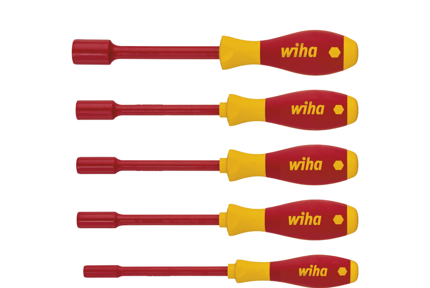 WIHA Schraubendreher Set SoftFinish electric Sechskant-Steckschlüssel 5-tlg. WIHA Schraubendreher Set SoftFinish electric Sechskant-Steckschlüssel 5-tlg.
