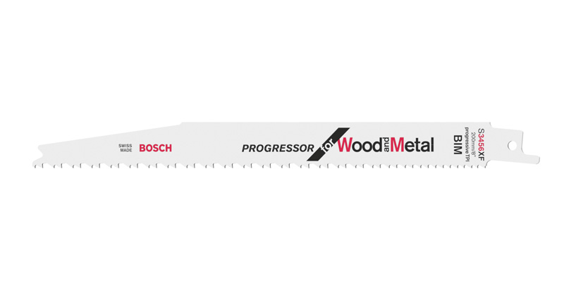 BOSCH Säbelsägeblatt S 3456 XF, Progressor for Wood and Metal, 5er-Pack
