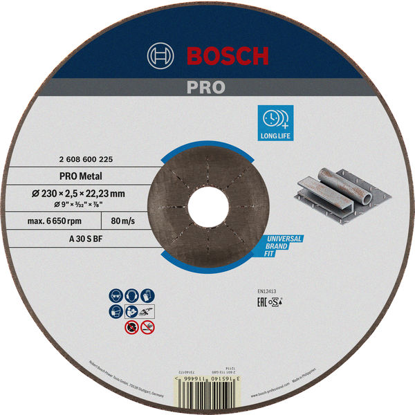 BOSCH Trennscheibe gekröpft Expert for Metal A 30 S BF, 230 mm, 2,5 mm BOSCH Trennscheibe gekröpft Expert for Metal A 30 S BF, 230 mm, 2,5 mm