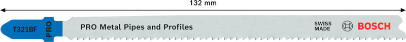 BOSCH PRO Metal Pipes and Profiles T321BF Stichsägeblatt, 132 mm, 5-tlg. BOSCH PRO Metal Pipes and Profiles T321BF Stichsägeblatt, 132 mm, 5-tlg.