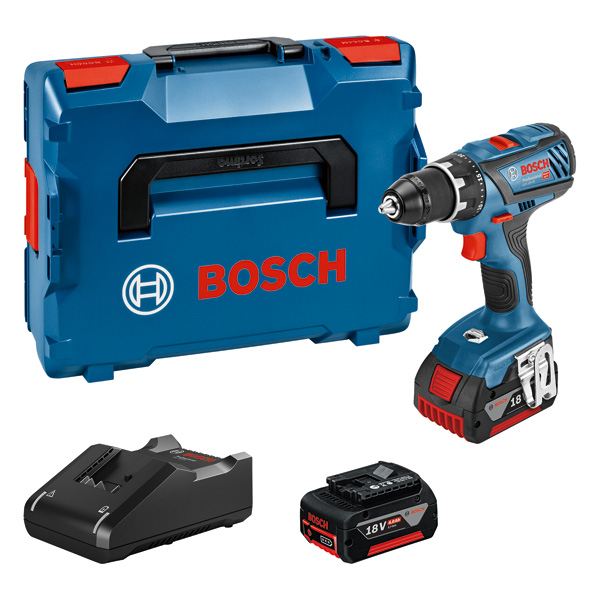 BOSCH Akku-Bohrschrauber GSR 18V-28, 2 x Akku GBA 18V 4.0Ah, BOXX 136