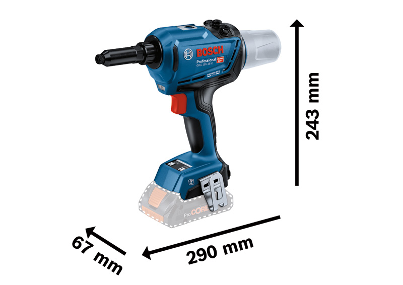 BOSCH Akku-Nietpistole GRG 18V-16 C in L-BOXX BOSCH Akku-Nietpistole GRG 18V-16 C in L-BOXX