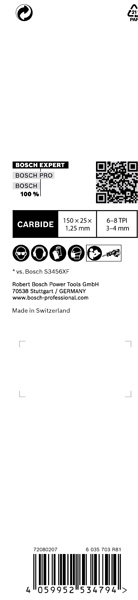 BOSCH EXPERT ‘Multi Material’ 956 XHM Säbelsägeblatt, 1 Stück BOSCH EXPERT ‘Multi Material’ 956 XHM Säbelsägeblatt, 1 Stück